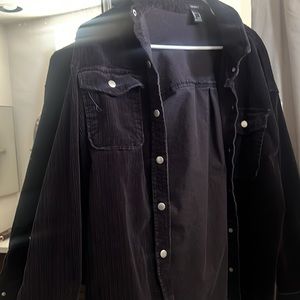 Forever 21 BLACK CORDUROY MEDIUM JACKET